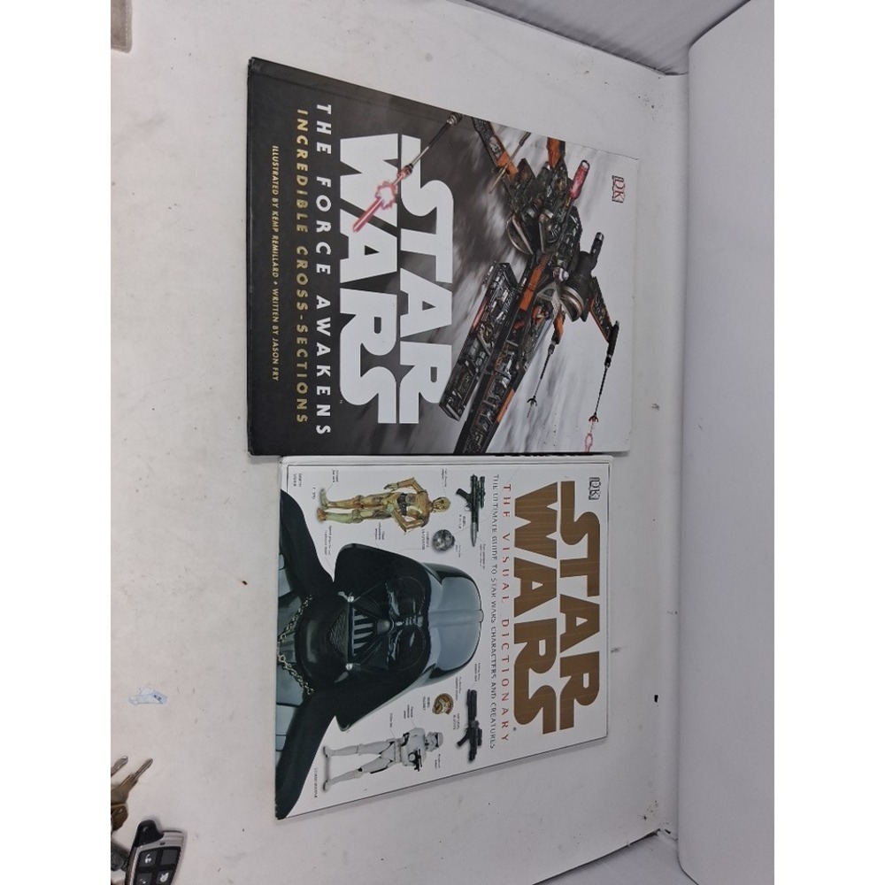 Star Wars DK Book Lot The Visual Dictionary/The Force Awakens Cross-Sections. N